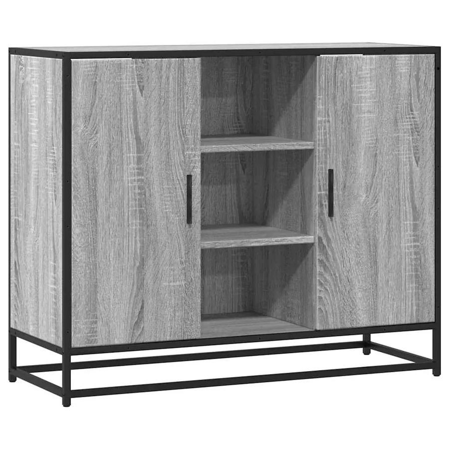Buffet sonoma gris 92x35x76 cm bois d'ingénierie - 2