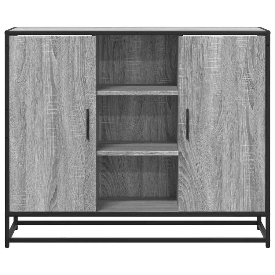 Buffet sonoma gris 92x35x76 cm bois d'ingénierie - 4
