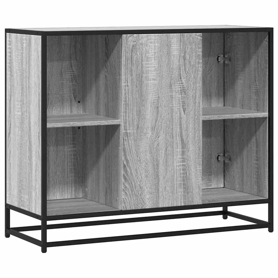 Buffet sonoma gris 92x35x76 cm bois d'ingénierie - 6