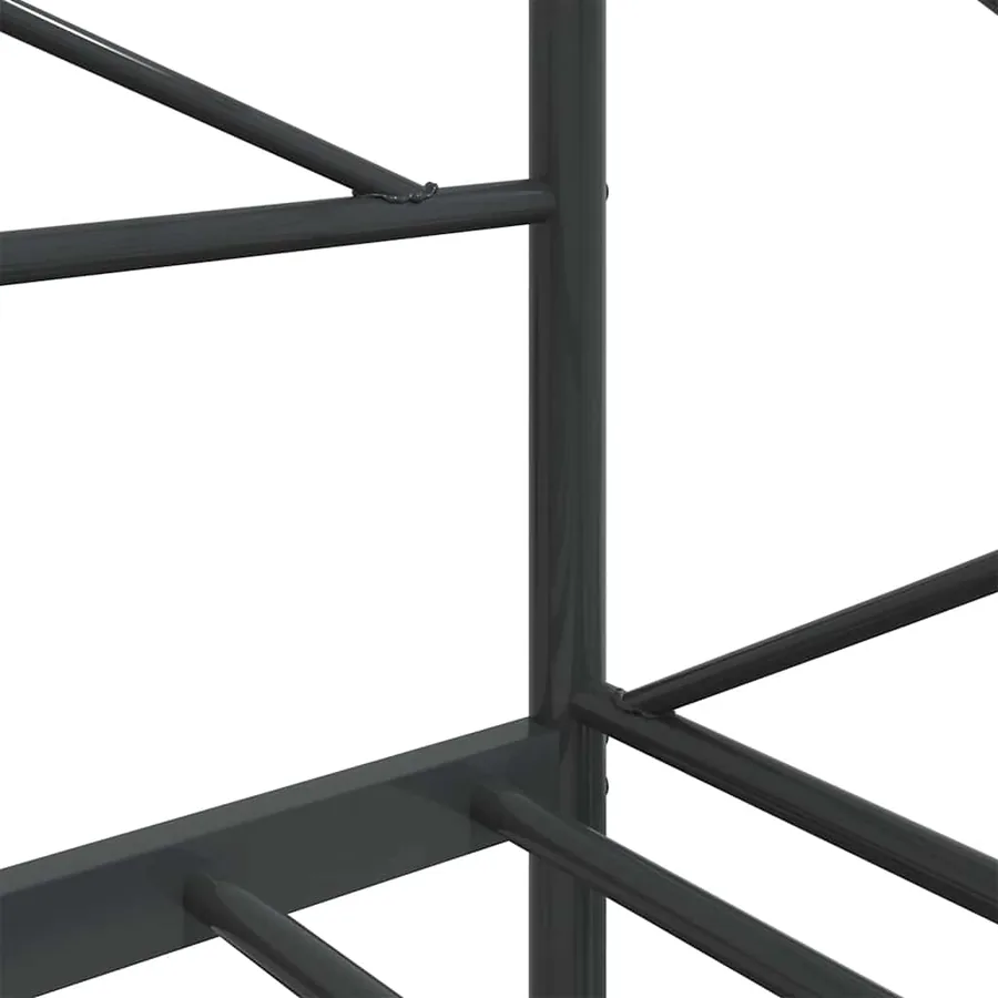 Lit de jour sans matelas noir 75x190 cm acier - 10