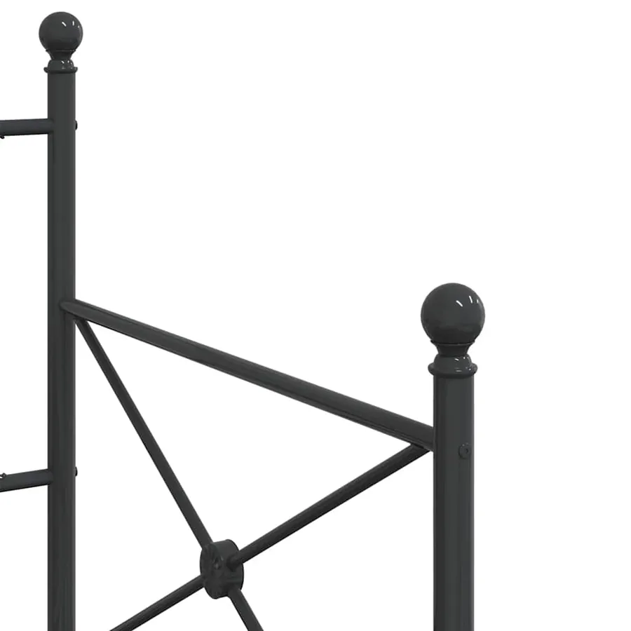 Lit de jour sans matelas noir 75x190 cm acier - 8