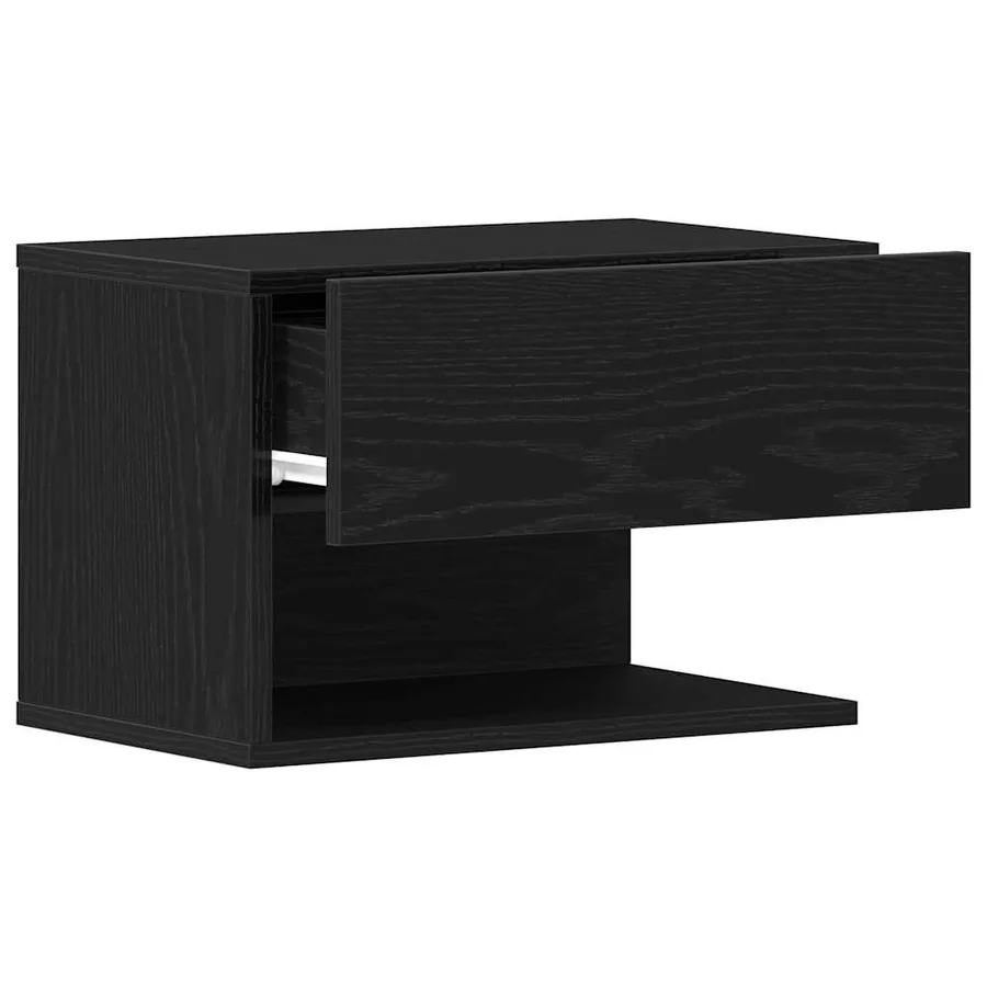 Cabinet de chevet Chêne noir 46 x 30 x 30 cm Bois d'ingénierie - 5