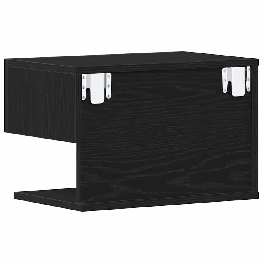 Cabinet de chevet Chêne noir 46 x 30 x 30 cm Bois d'ingénierie - 6