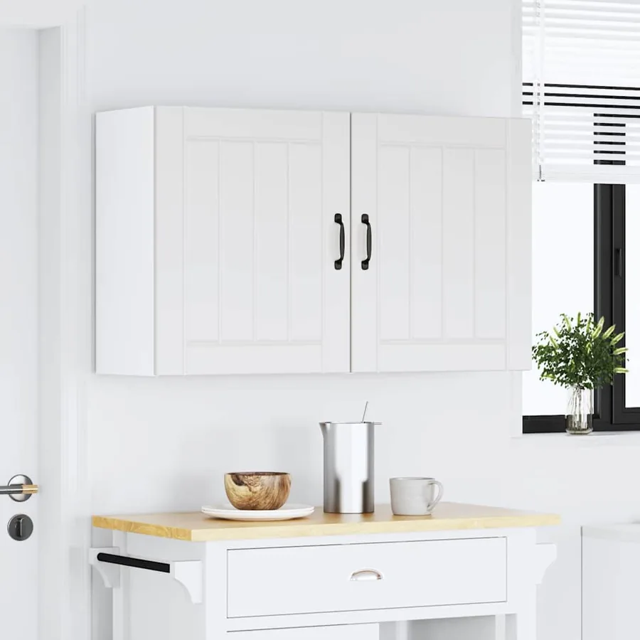 Armoires murales de cuisine 2 pcs Lucca en bois d'ingénierie blanc - 3