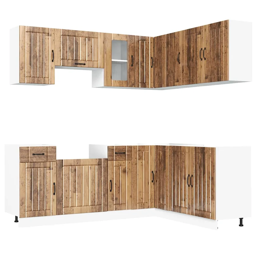 Ensemble d'armoires de cuisine 11 pcs Lucca bois d'ingénierie - 2