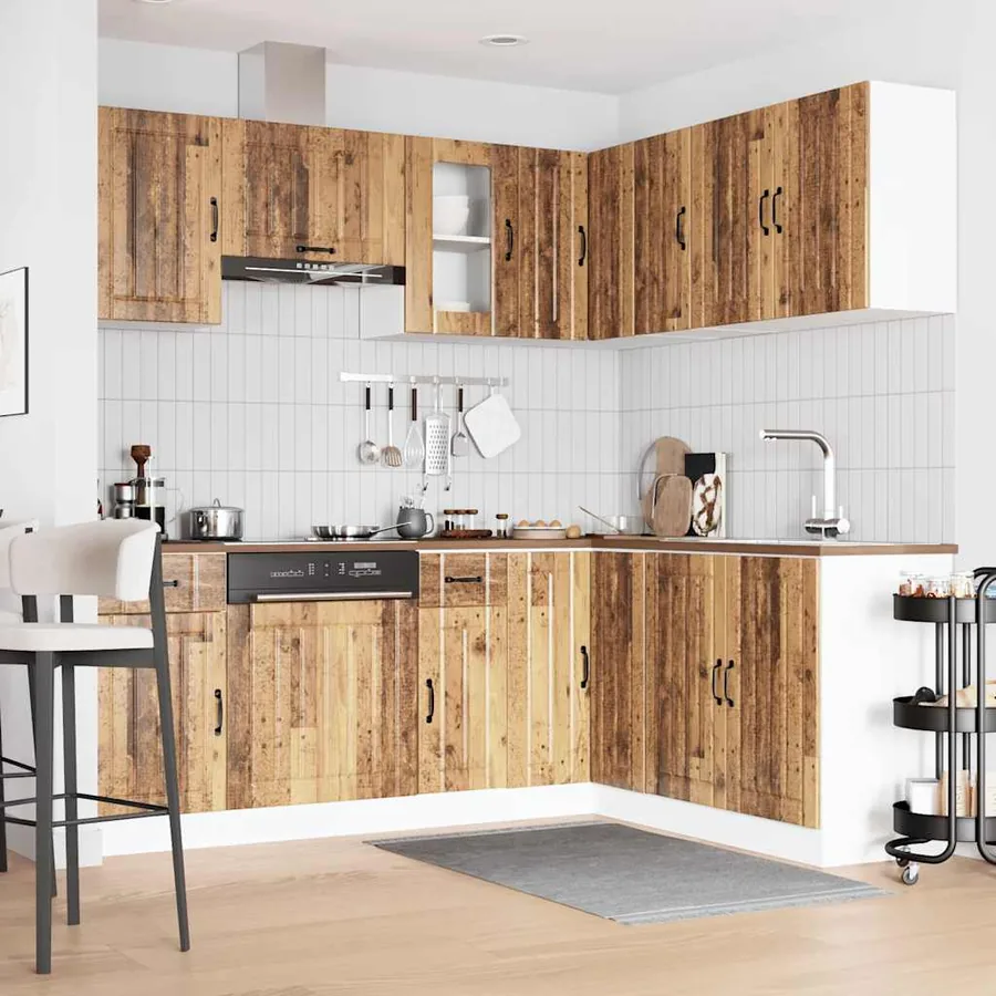 Ensemble d'armoires de cuisine 11 pcs Lucca bois d'ingénierie - 3