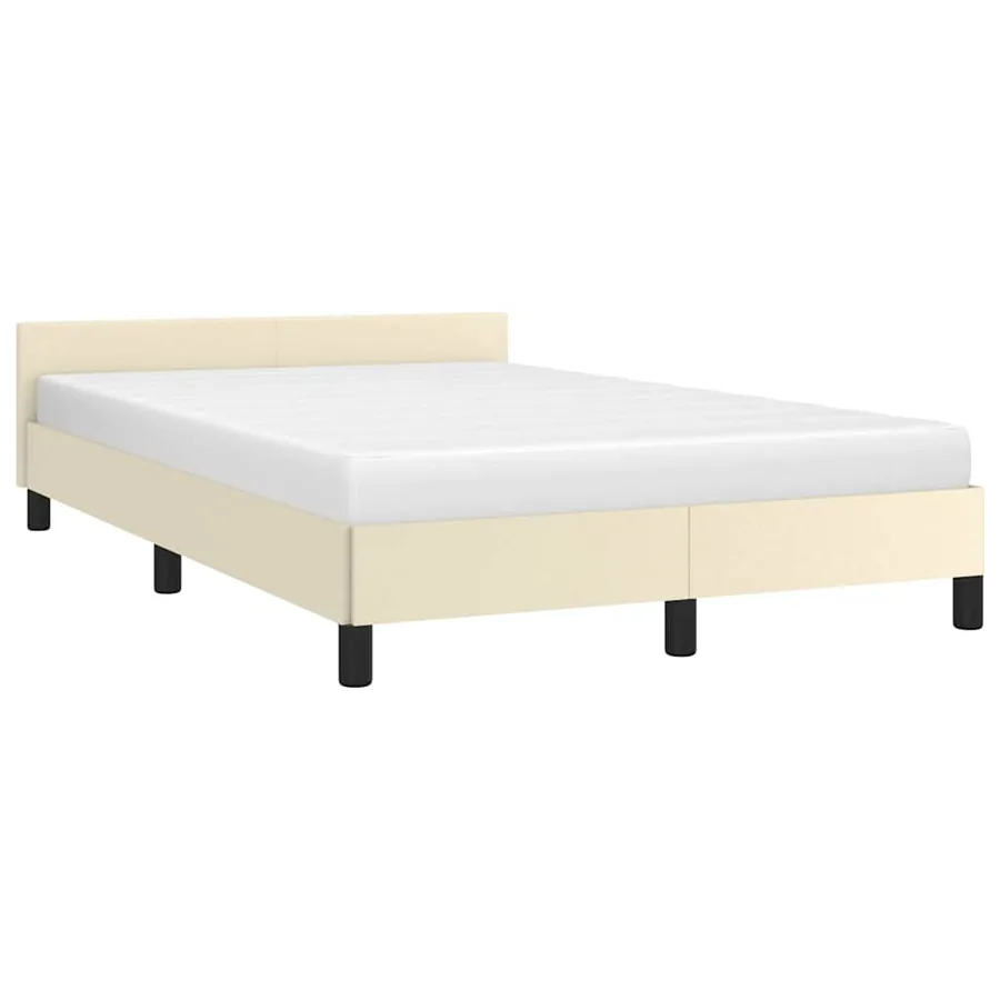 Cadre de lit sans matelas crème 120x190 cm similicuir