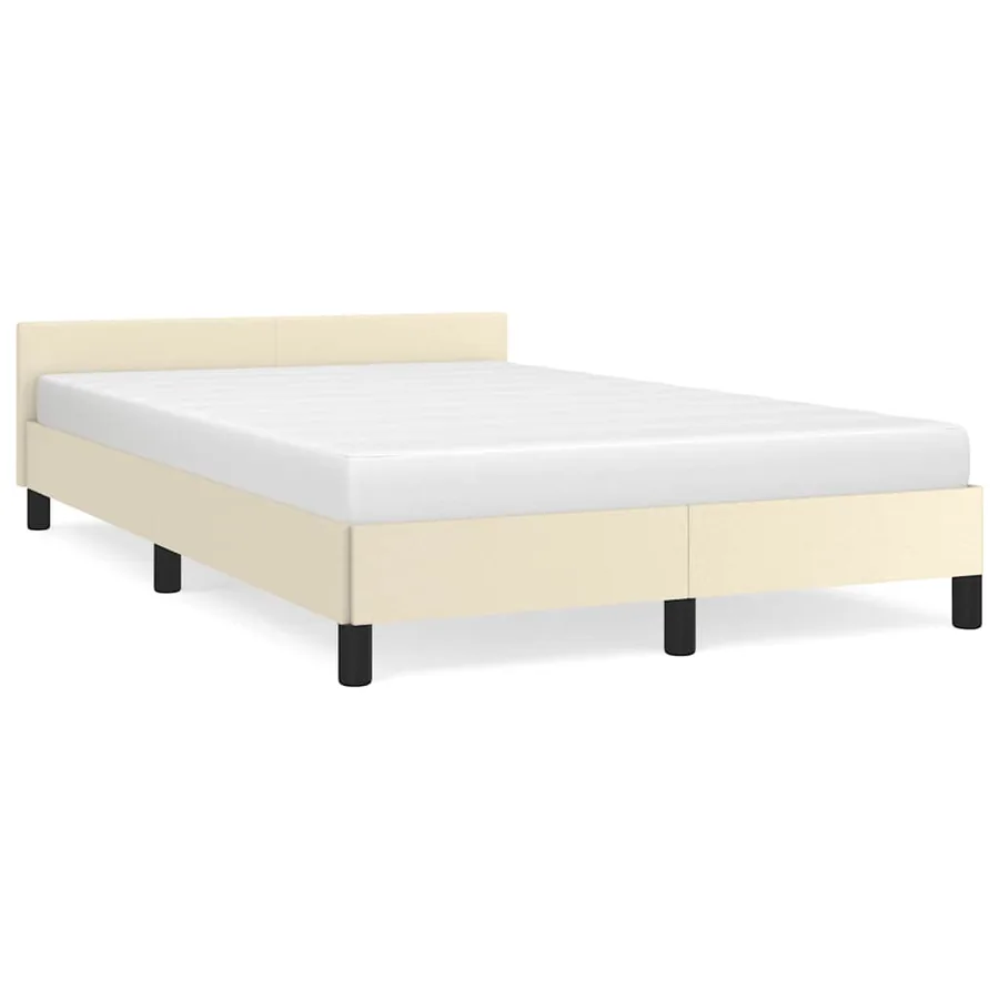 Cadre de lit sans matelas crème 120x190 cm similicuir - 2