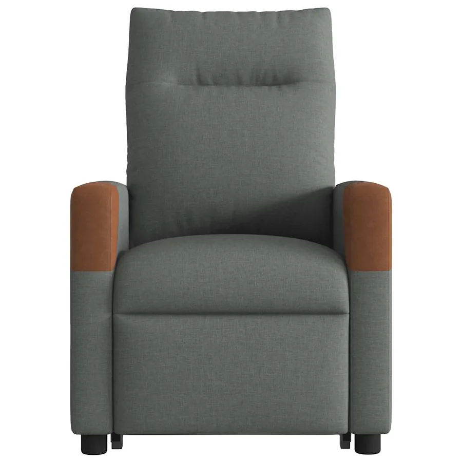 Fauteuil de massage inclinable Gris foncé Tissu - 5