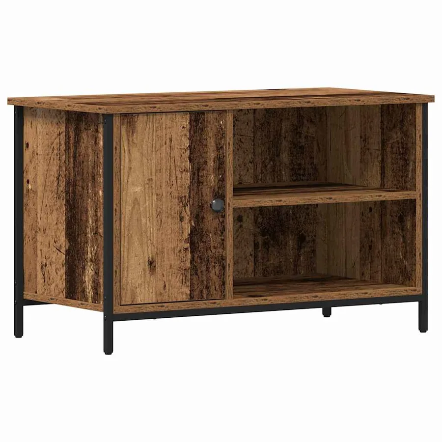 Meuble TV Bois ancien 80 x 40 x 50 cm Bois d'ingénierie - 2