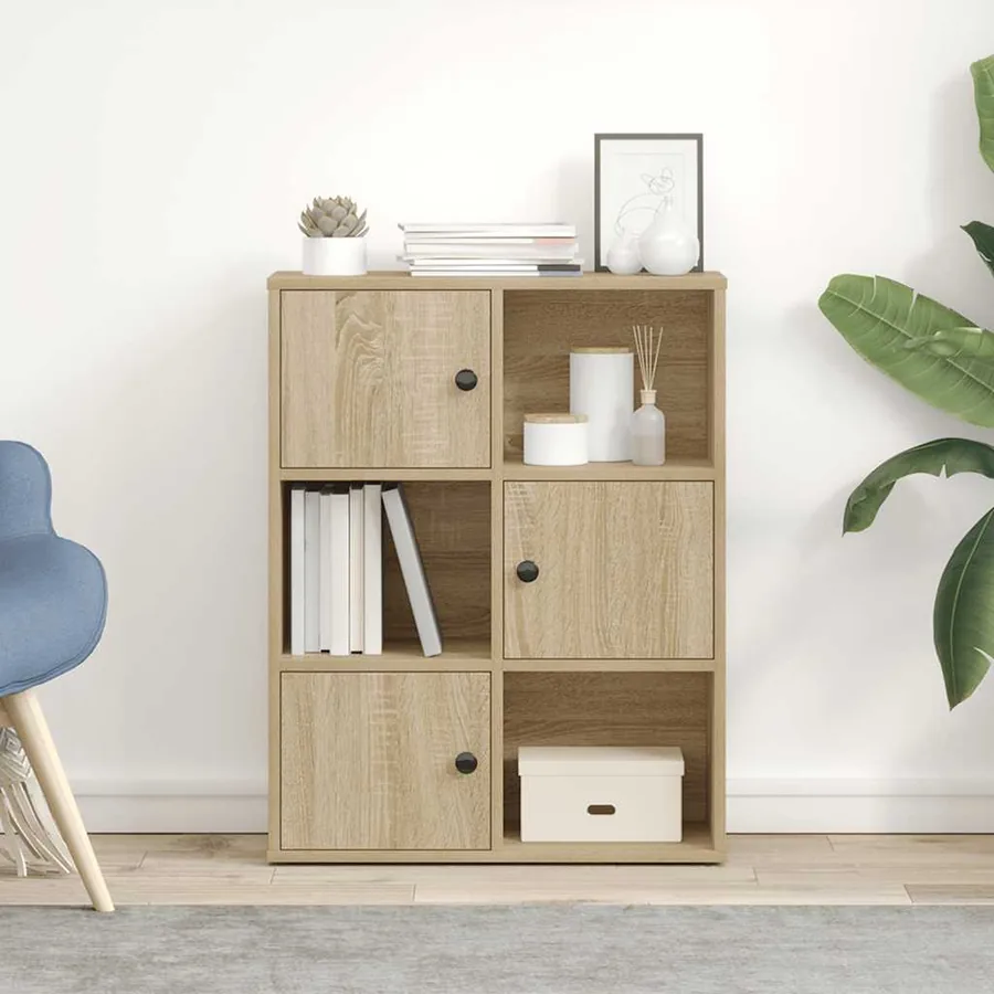 Bibliothèque chêne sonoma 60x24x76,5 cm bois d'ingénierie - 3