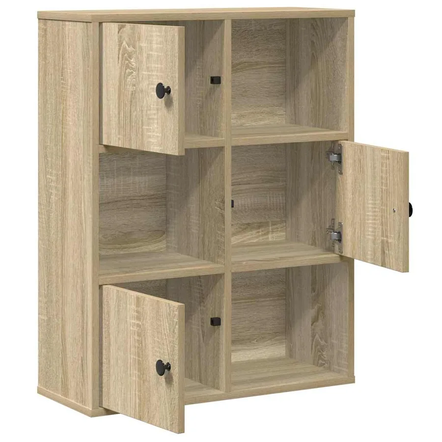 Bibliothèque chêne sonoma 60x24x76,5 cm bois d'ingénierie - 4