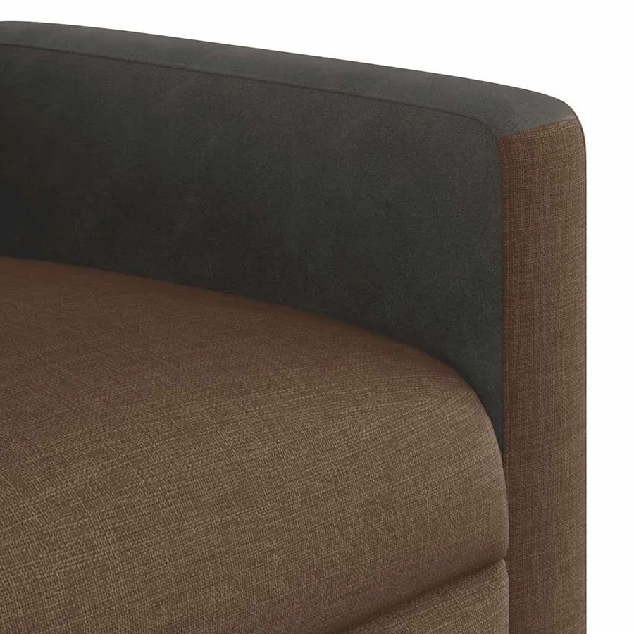 Fauteuil inclinable électrique marron tissu - 13