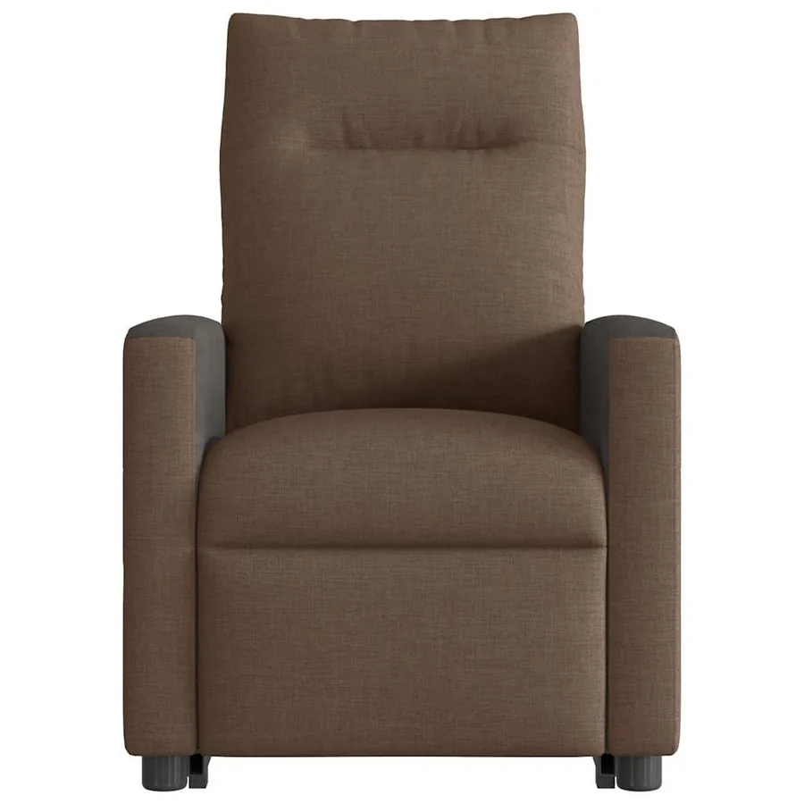 Fauteuil inclinable électrique marron tissu - 5