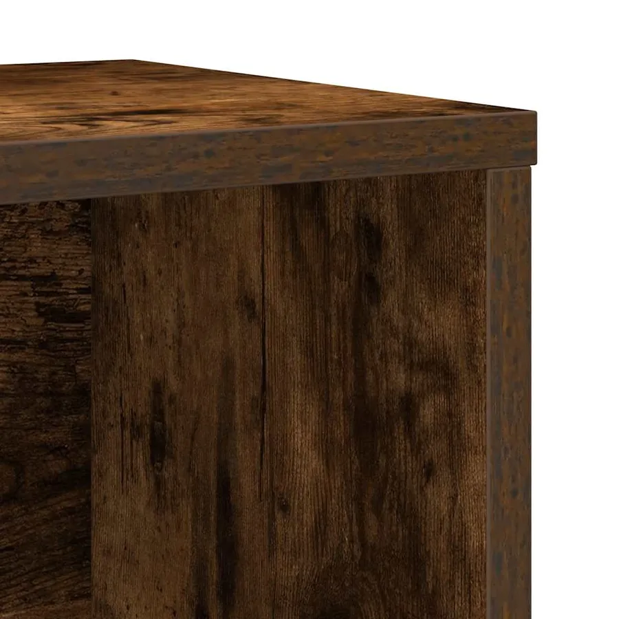 Bibliothèque chêne fumé 60x24x76,5 cm bois d'ingénierie - 9