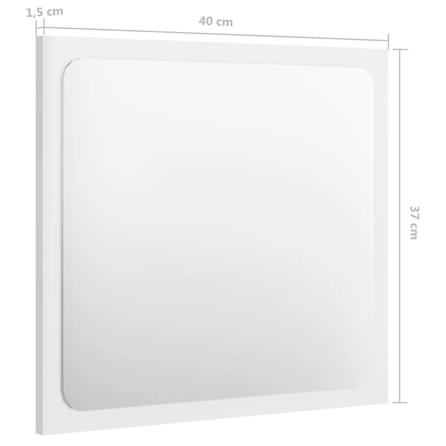Ensemble de meubles de salle de bain Blanc brillant Aggloméré - 19