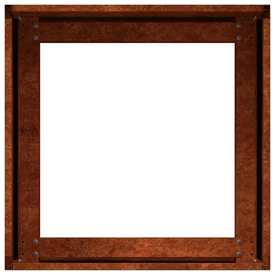 Jardinière rouillé 40x40x30 cm acier inoxydable - 6