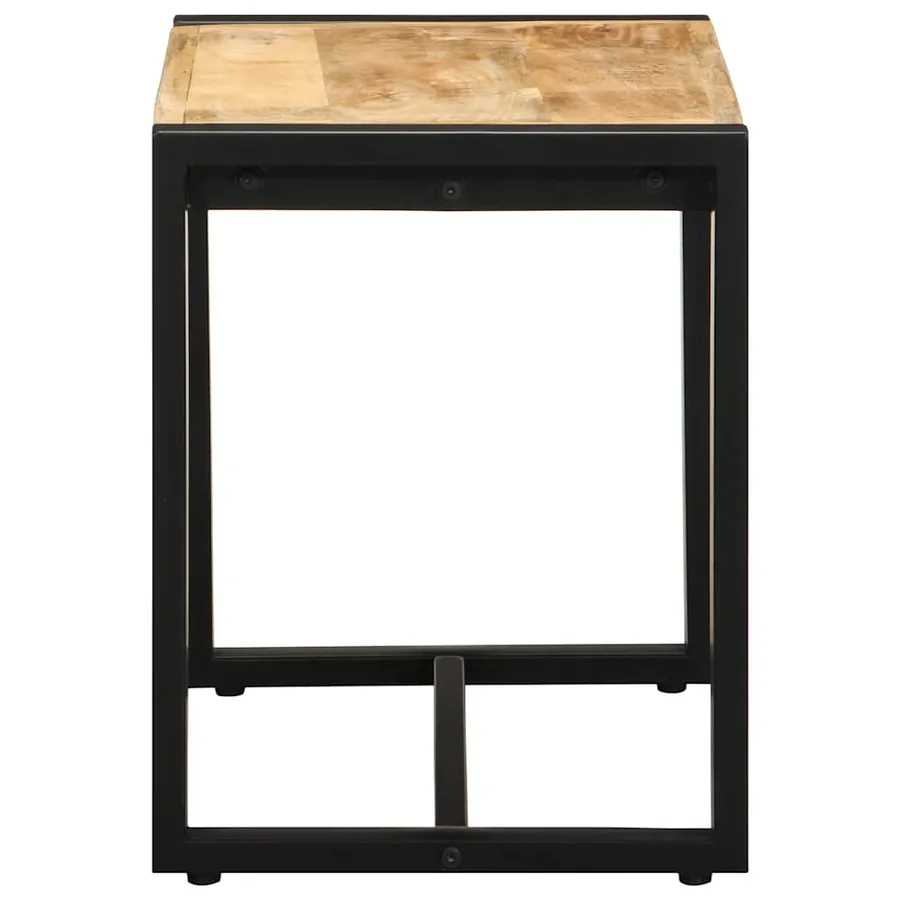 Banc 60x35x45 cm bois massif de manguier - 4