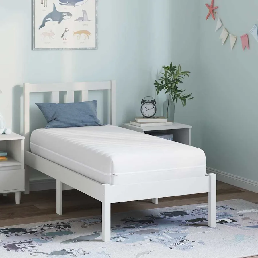 Matelas Blanc 60 x 120 cm Ressort ensaché