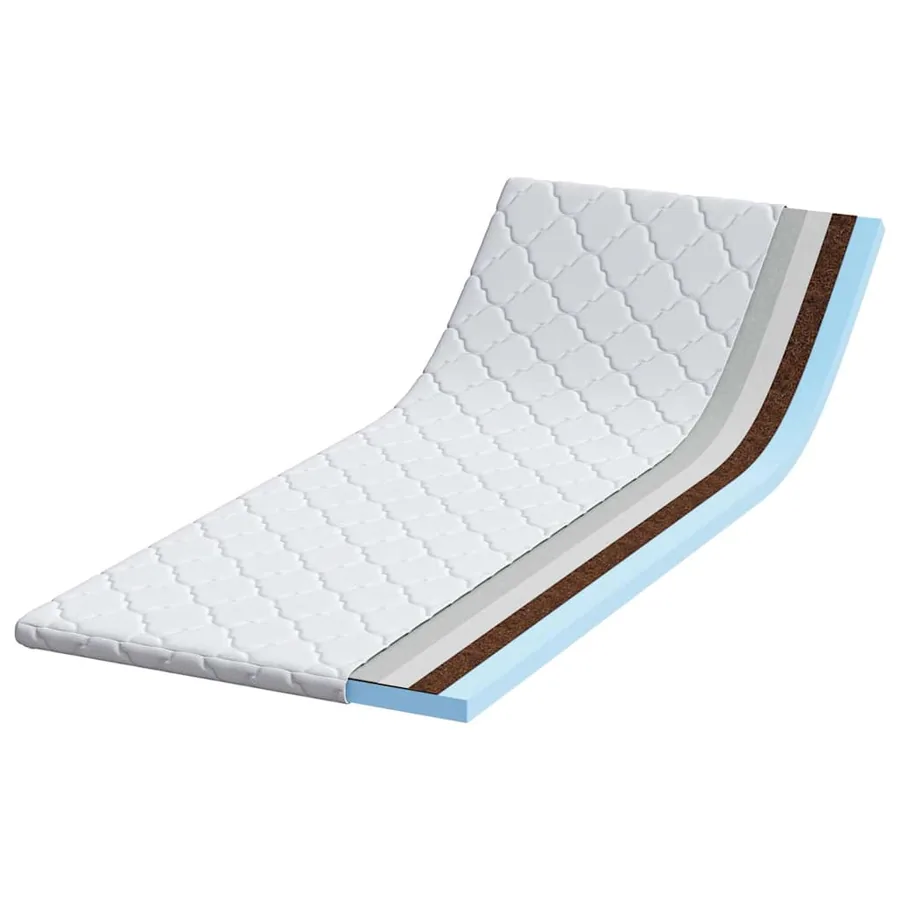 Surmatelas en Coco Blanc 70 x 200 cm Tissu jacquard - 3