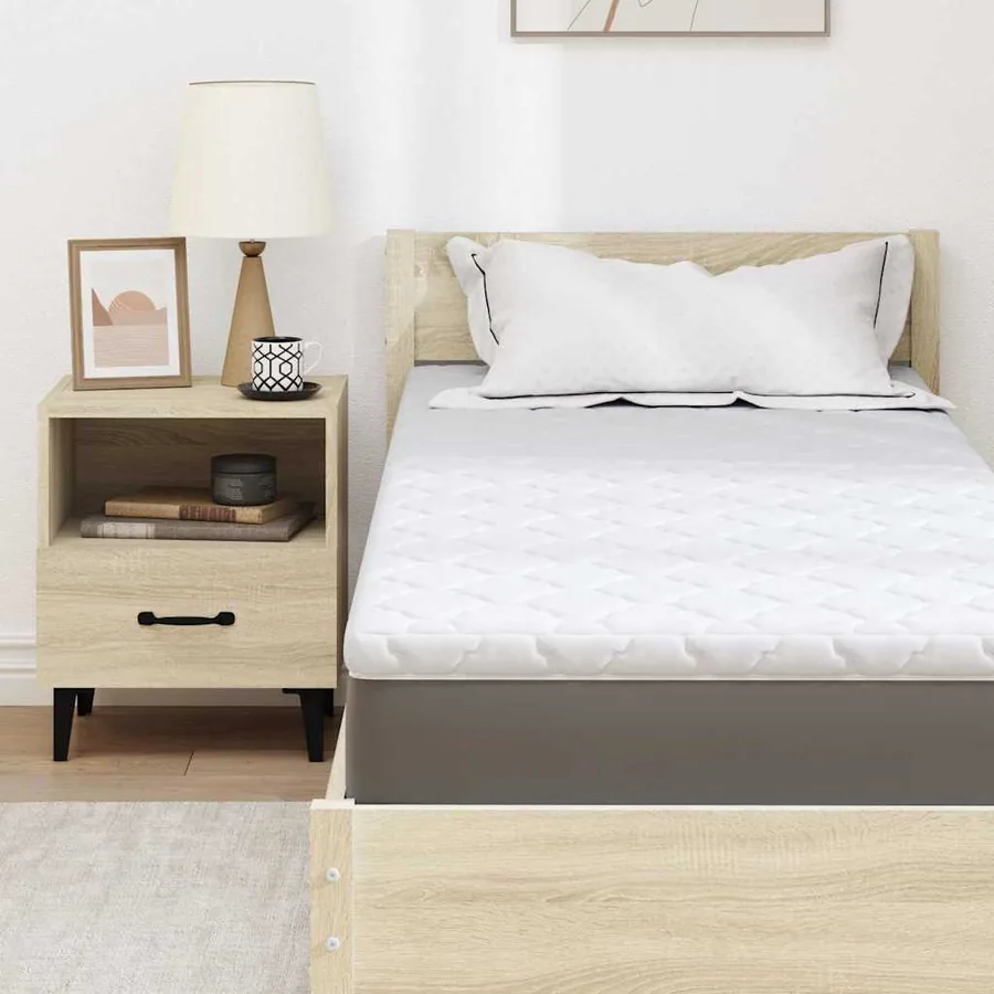 Surmatelas en Coco Blanc 70 x 200 cm Tissu jacquard - 7