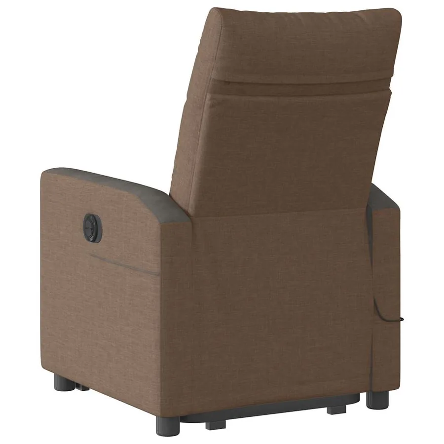 Fauteuil inclinable de massage électrique Marron Tissu - 7