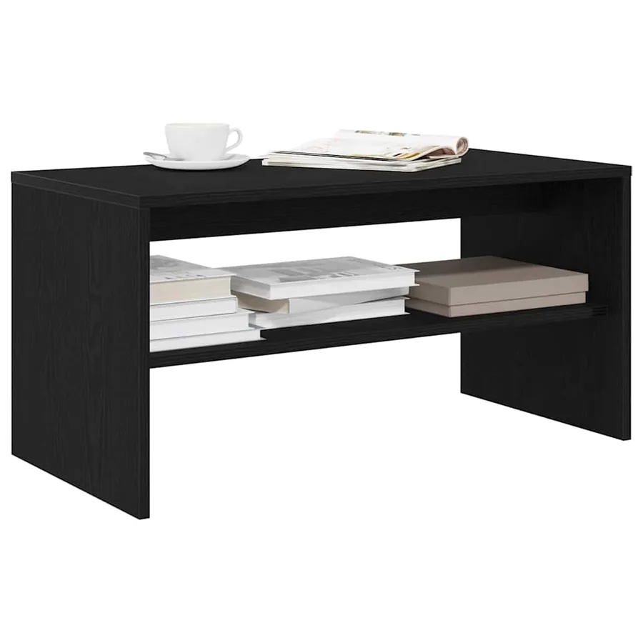 Meuble TV chêne noir 80x40x40 cm bois d'ingénierie