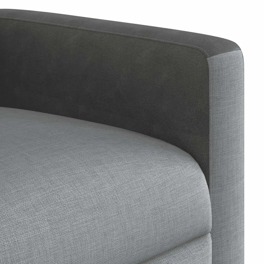 Fauteuil de massage inclinable Gris clair Tissu - 9