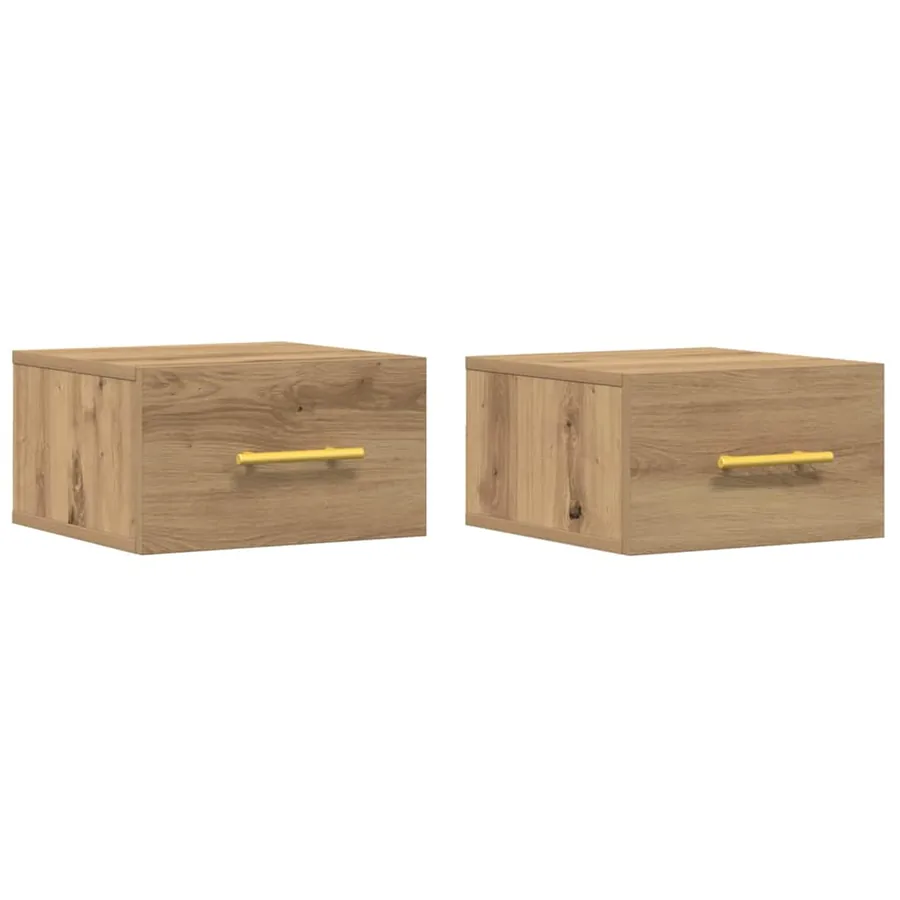 Cabinet de chevet 2 pc 35 x 35 x 20 cm Bois d'ingénierie - 2
