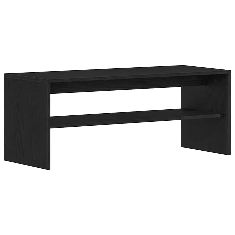 Meuble TV chêne noir 100x40x40 cm bois d'ingénierie - 7