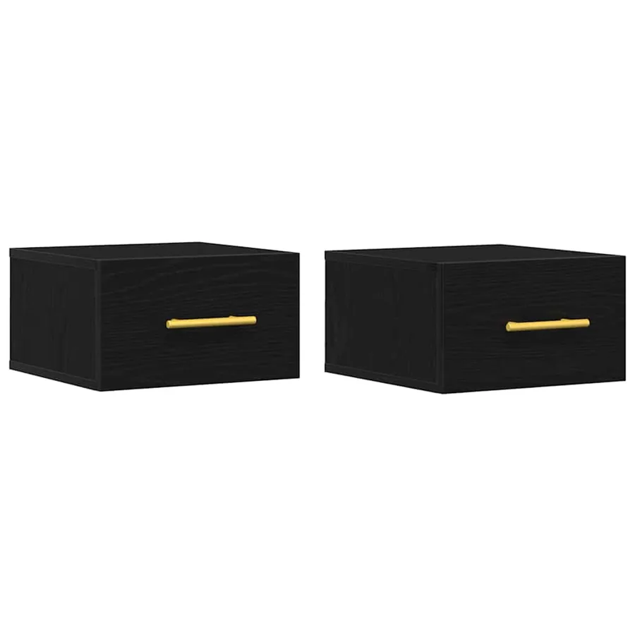 Cabinet de chevet 2 pcs Chêne noir 35 x 35 x 20 cm - 2