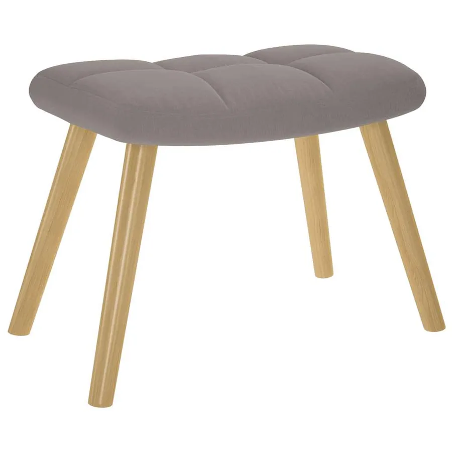 Chaise à bascule avec repose-pied Taupe Tissu - 5