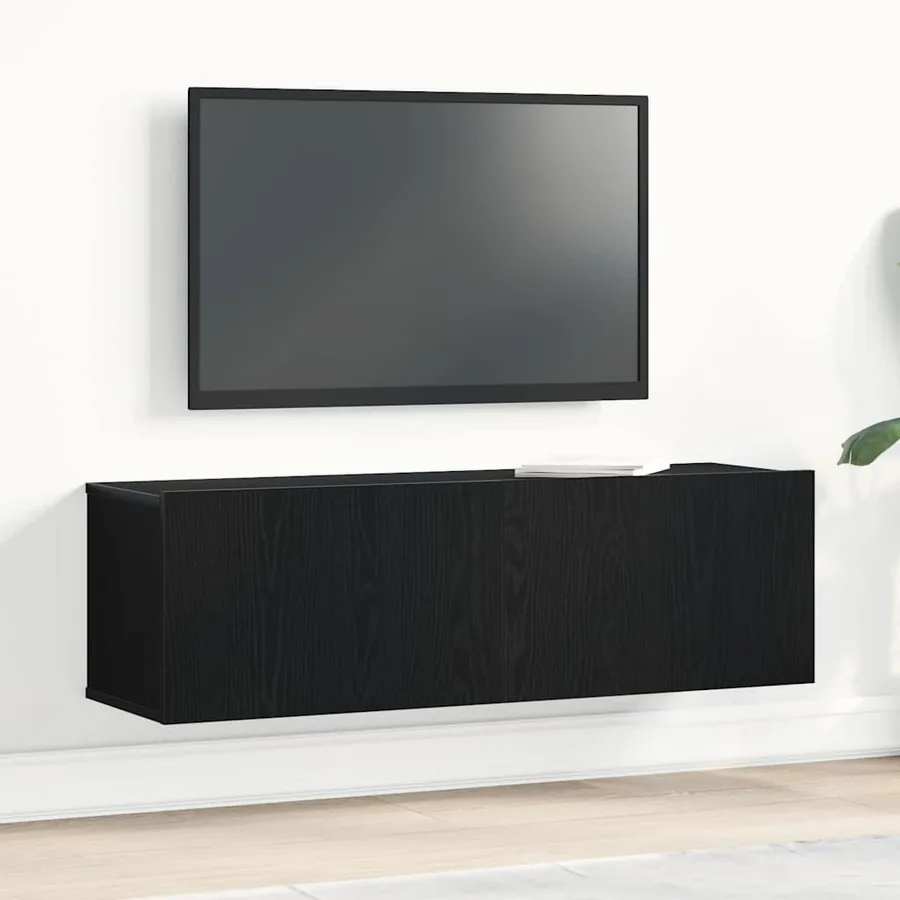 Meuble TV Chêne noir 100 x 30 x 30 cm Bois d'ingénierie