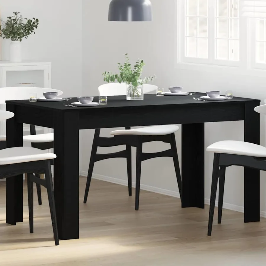 Table de salle à manger / Table de repas Chêne noir