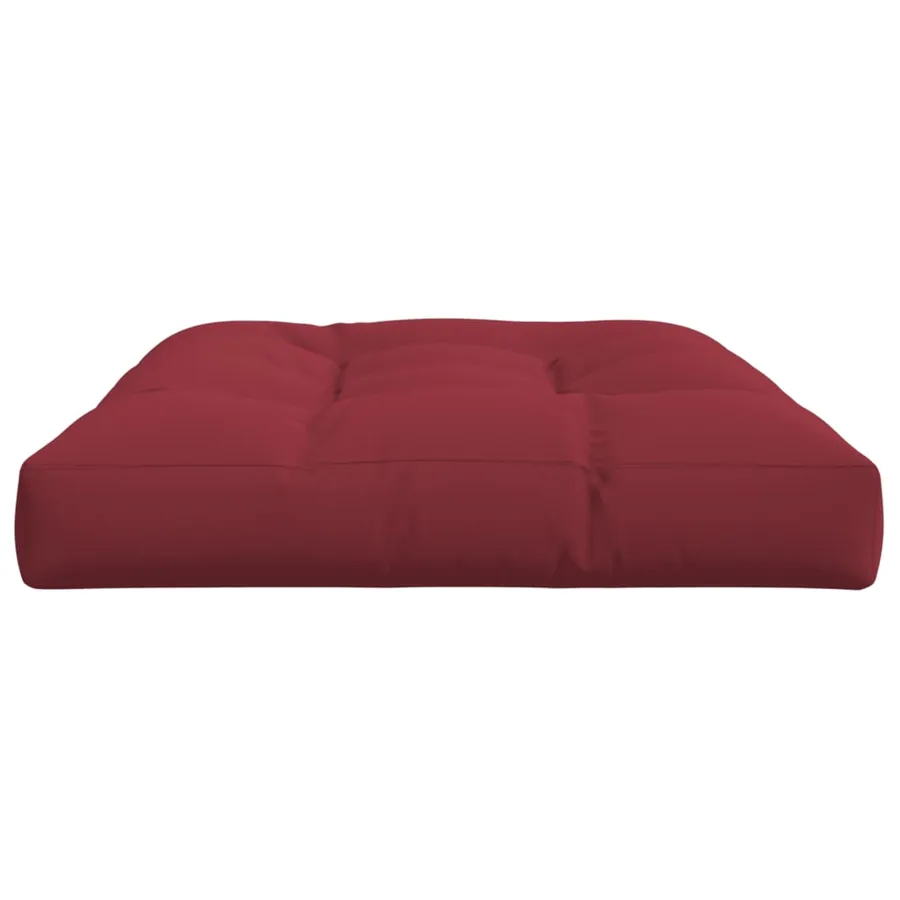 Coussin de palette rouge bordeaux 120x80x12 cm tissu - 5