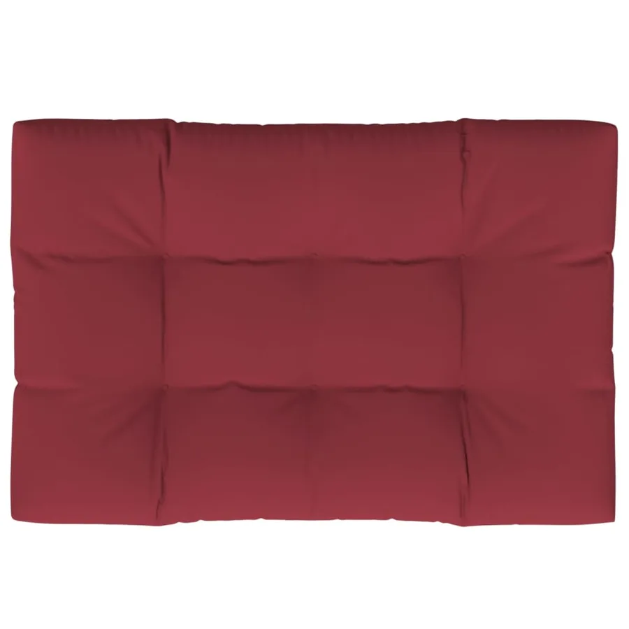 Coussin de palette rouge bordeaux 120x80x12 cm tissu - 6
