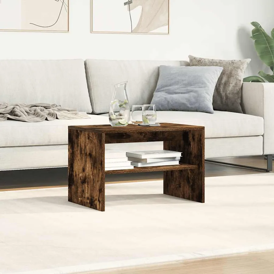 Meuble TV chêne fumé 60x40x40 cm bois d'ingénierie - 4