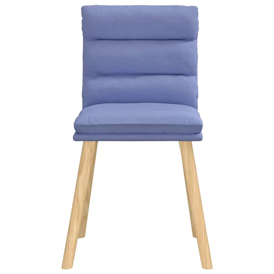 Chaises à manger lot de 6 bleu jean tissu - 4
