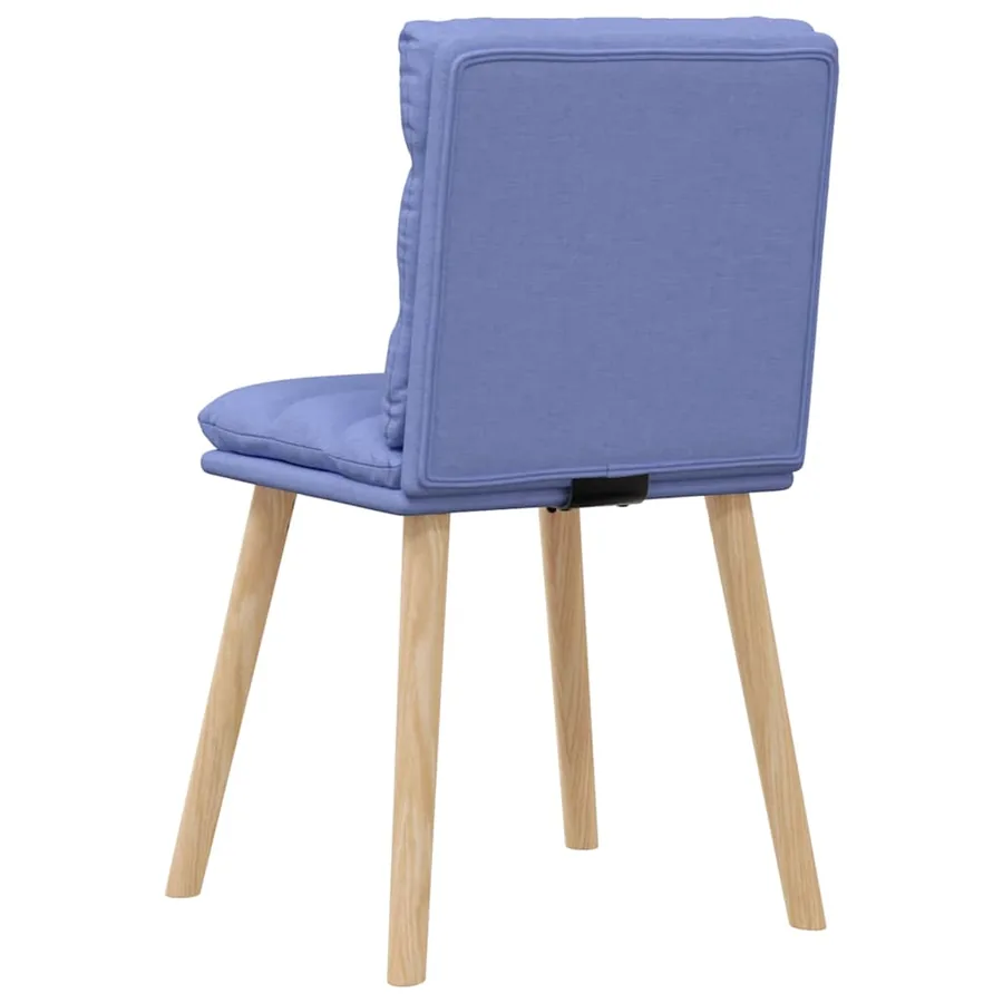 Chaises à manger lot de 6 bleu jean tissu - 6