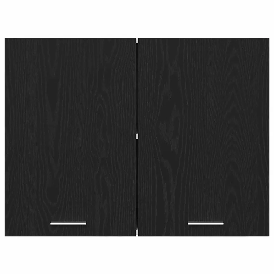 Armoire suspendue avec étagère Lyon Chêne noir 80 x 31 x 60 cm - 7