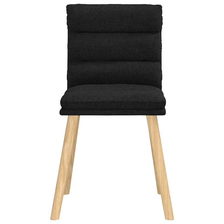 Chaises à manger lot de 6 noir tissu - 4