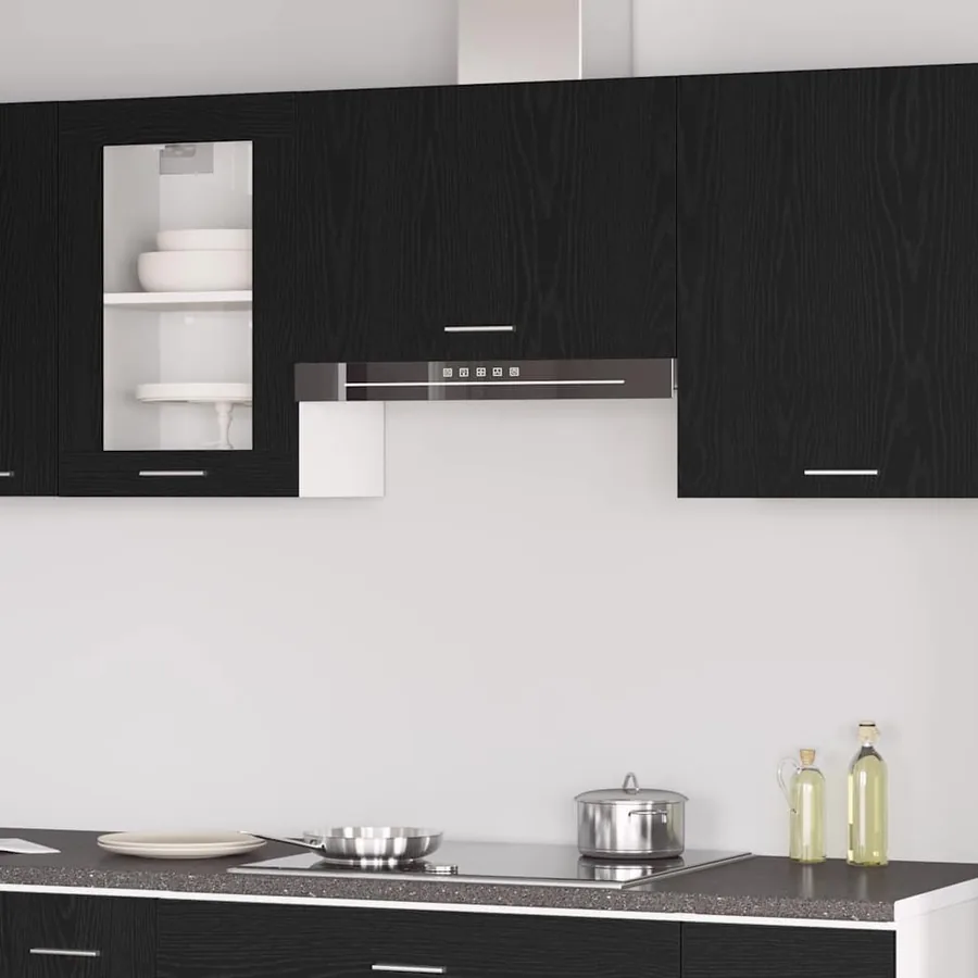 Armoire suspendue Montage mural Lyon Chêne noir 60 x 31 x 40 cm
