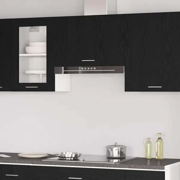 Armoire suspendue Montage mural Lyon Chêne noir 60 x 31 x 40 cm
