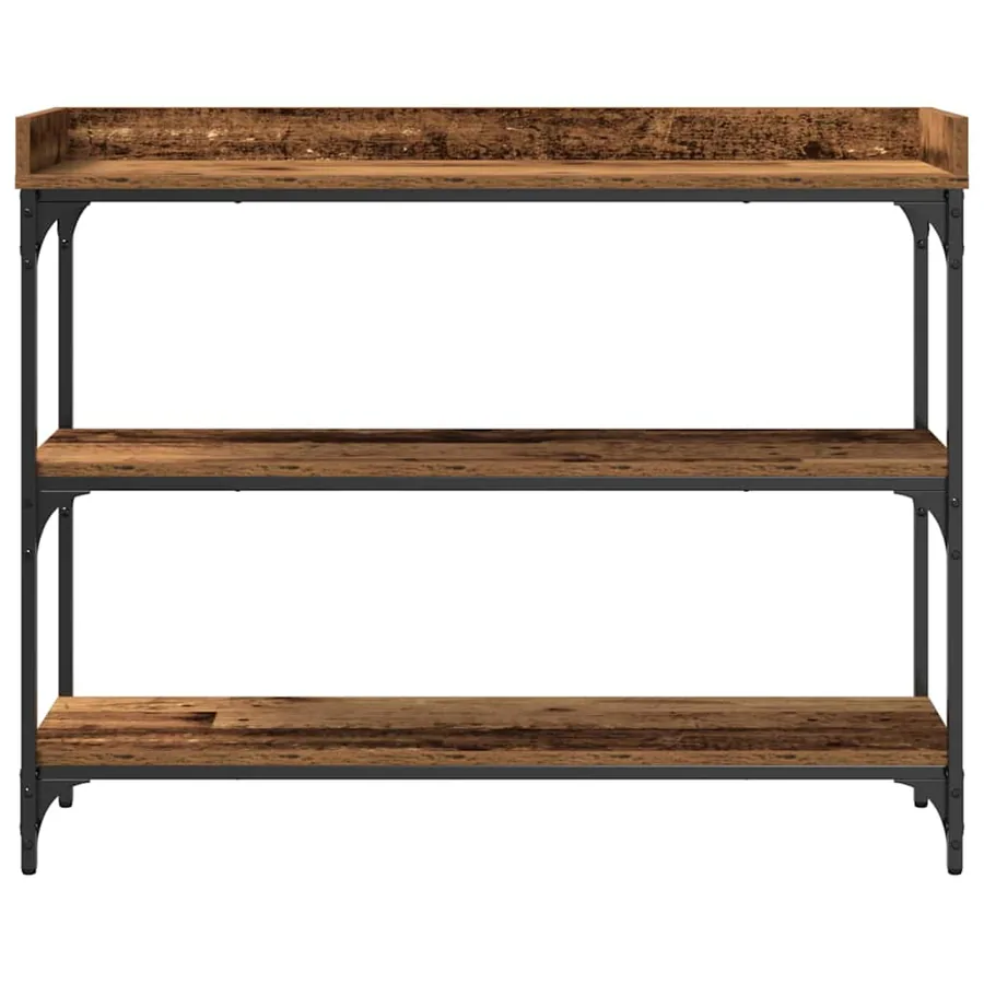 Table Console avec étagère Bois ancien 100 x 30 x 80 cm - 5