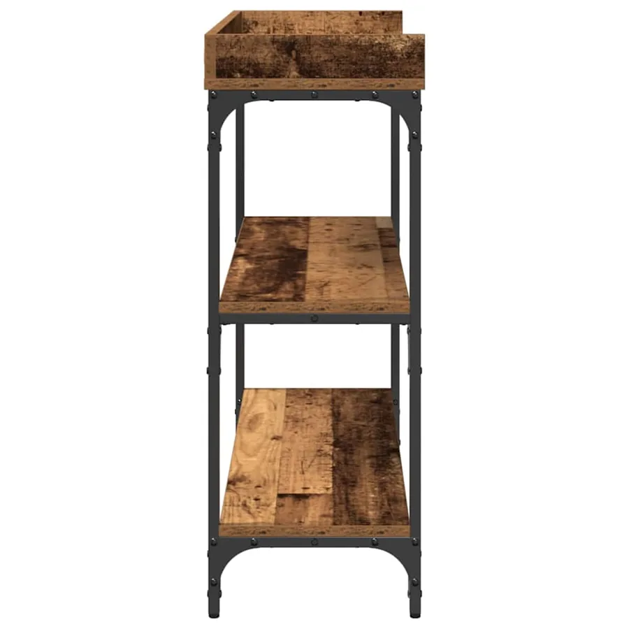 Table Console avec étagère Bois ancien 100 x 30 x 80 cm - 6