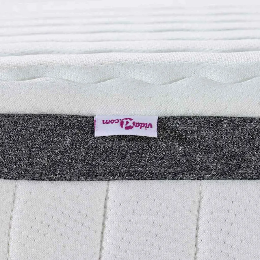 Matelas 2 pcs Blanc et Gris 70 x 190 cm Printemps Bonell - 9