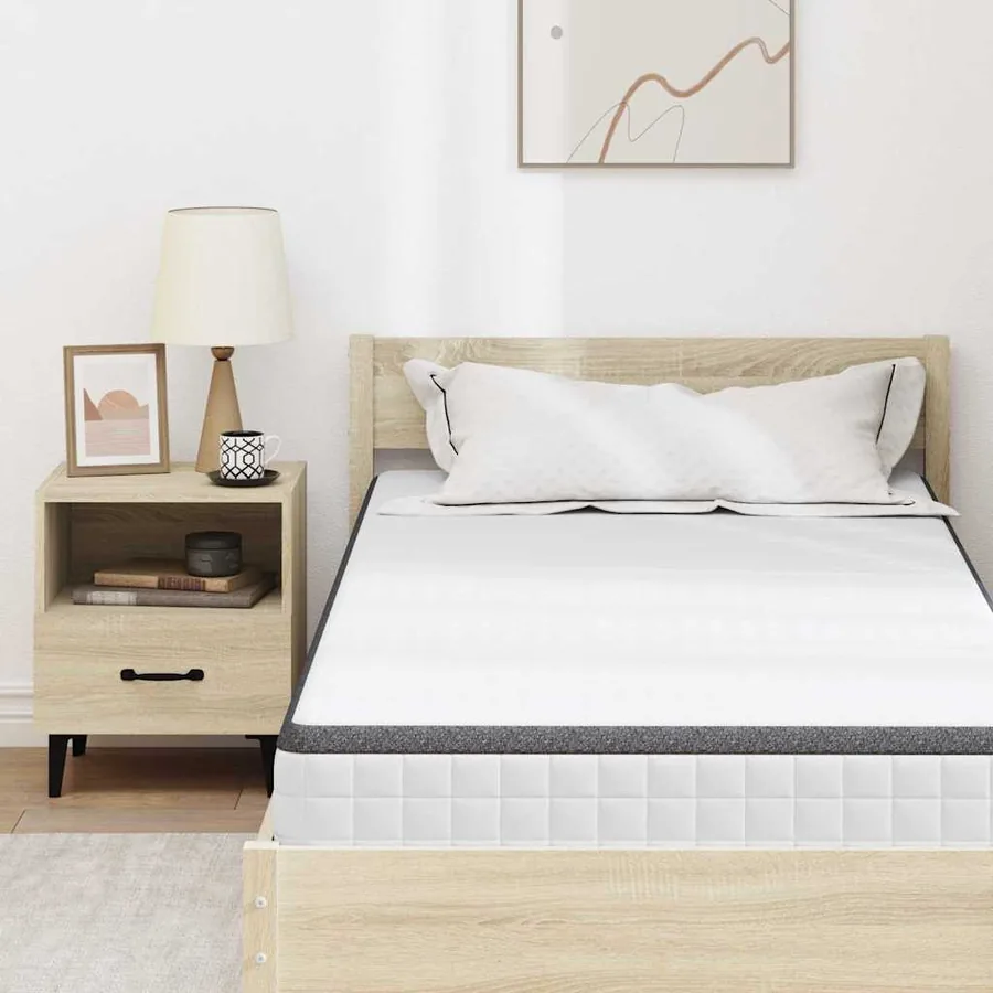 Matelas Blanc et Gris 100 x 200 cm Printemps Bonell - 7