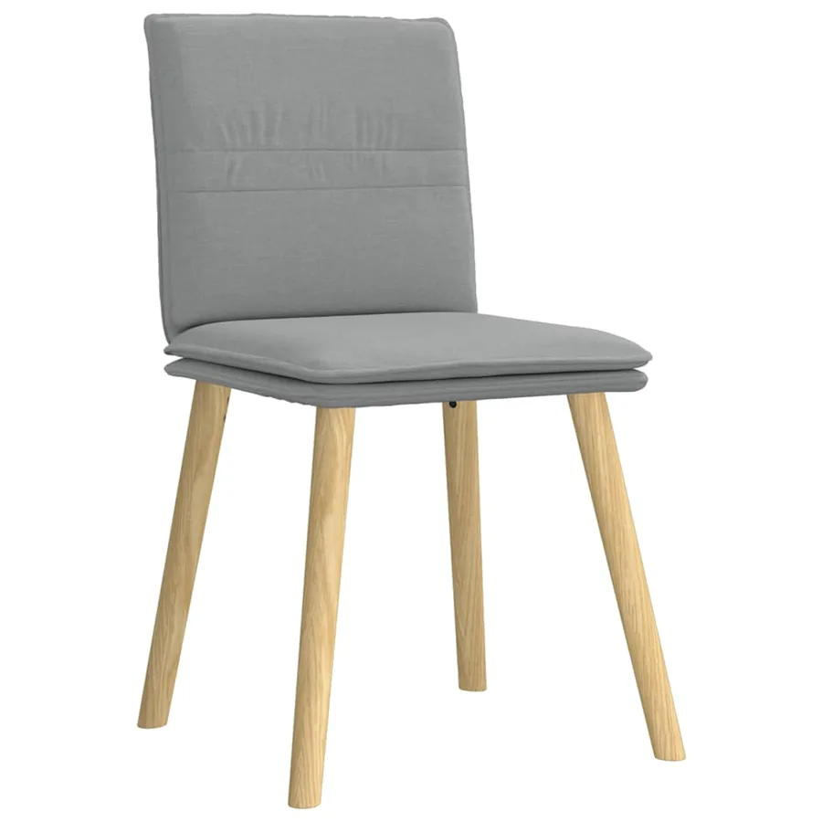 Chaises à manger lot de 4 gris clair tissu - 3