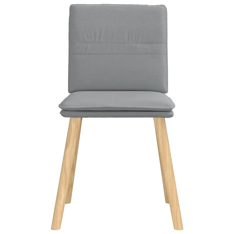 Chaises à manger lot de 4 gris clair tissu - 4