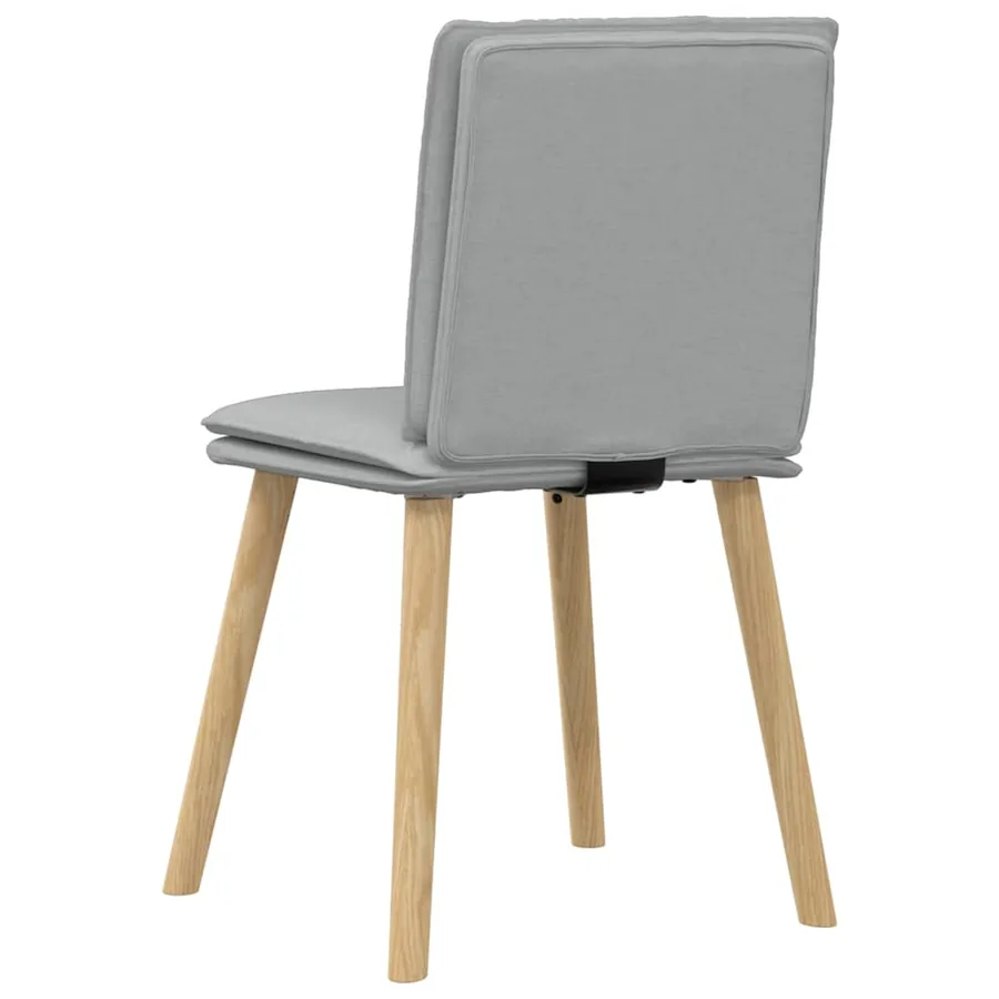 Chaises à manger lot de 4 gris clair tissu - 6